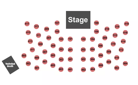 END STAGE Seating Map Seating Chart