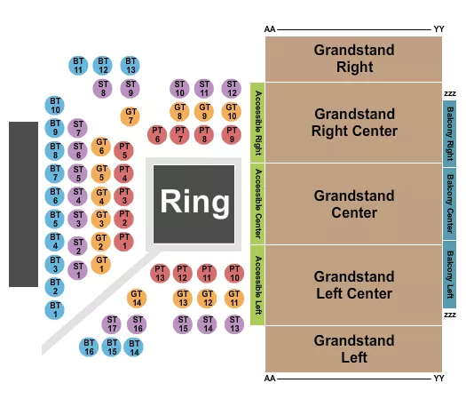 BOXING 2 Seating Map Seating Chart