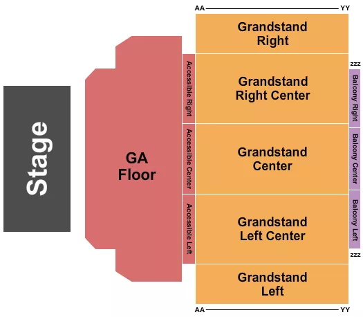 ENDSTAGE GA FLOOR Seating Map Seating Chart