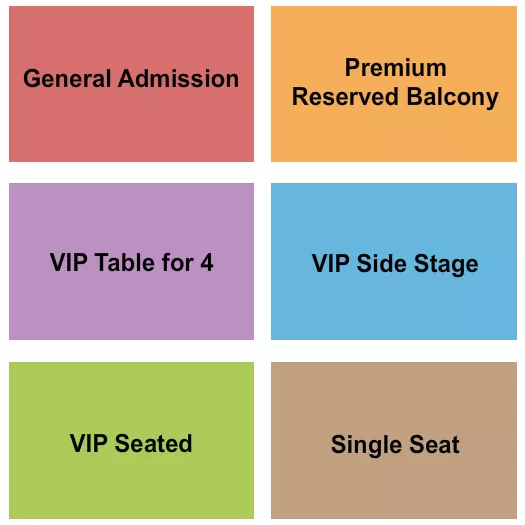 GA PREMIUM VIP Seating Map Seating Chart