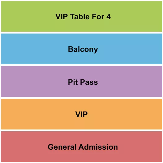 GA VIP PIT PASS BALC Seating Map Seating Chart