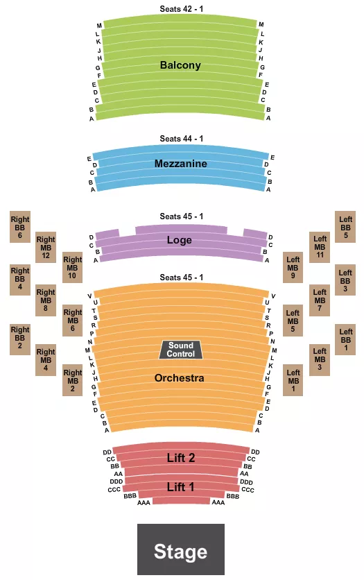 ENDSTAGE 2 Seating Map Seating Chart