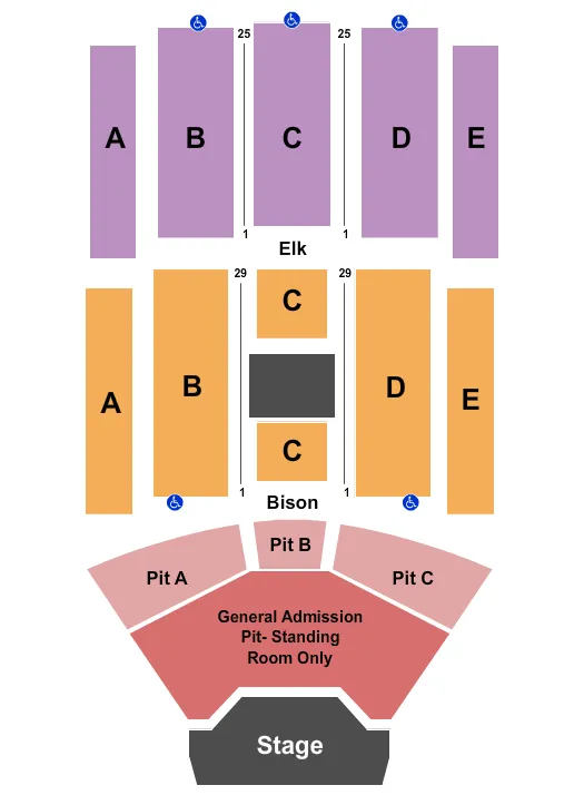 ENDSTAGE GA PIT 2 Seating Map Seating Chart
