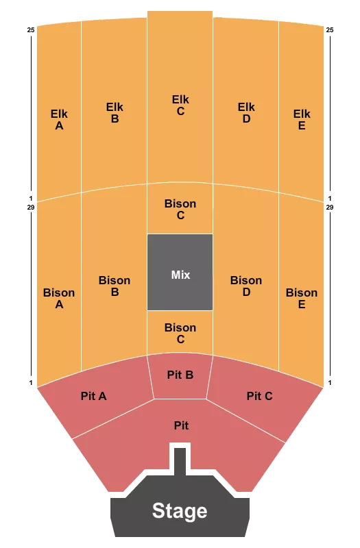 ENDSTAGE CATWALK Seating Map Seating Chart
