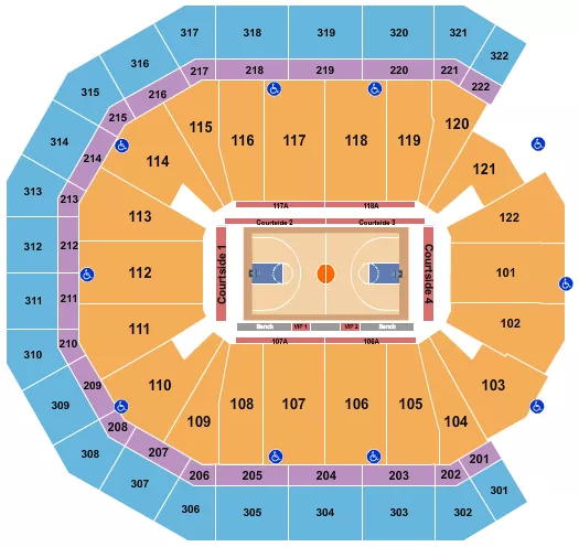 AVCA BASKETBALL Seating Map Seating Chart