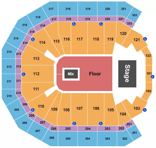 ENDSTAGE GA FLOOR 2 Seating Map Seating Chart