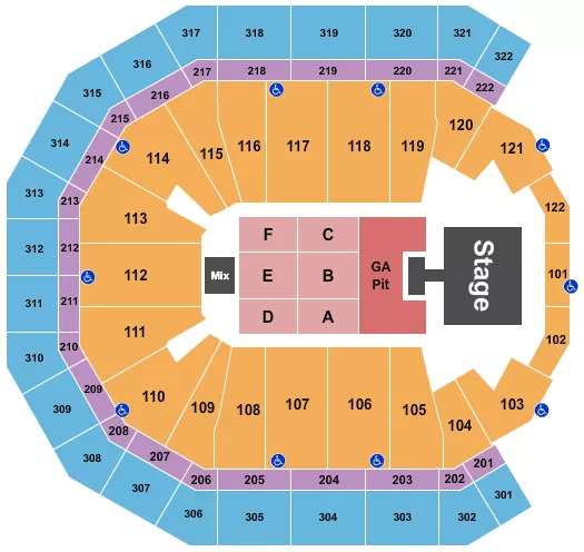 JASON ALDEAN 1 Seating Map Seating Chart