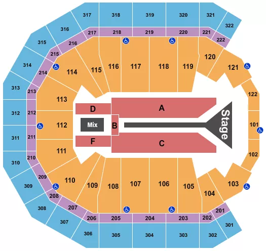 MAROON 5 Seating Map Seating Chart