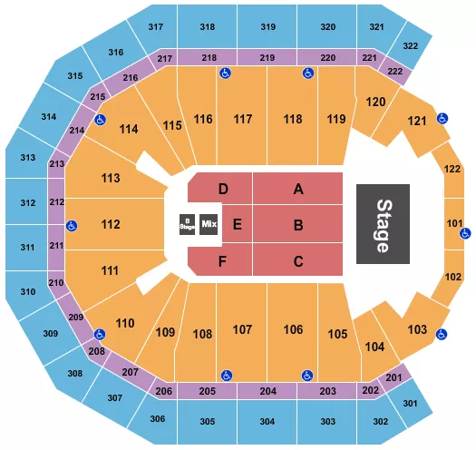 PENTATONIX Seating Map Seating Chart