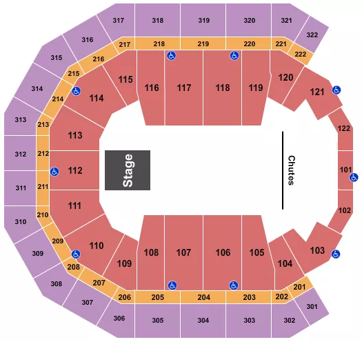 RODEO Seating Map Seating Chart