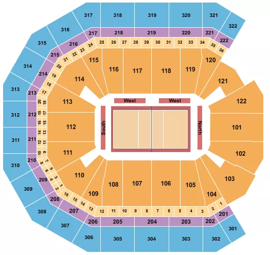 VOLLEYBALL Seating Map Seating Chart