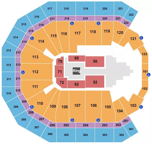 WWE Seating Map Seating Chart