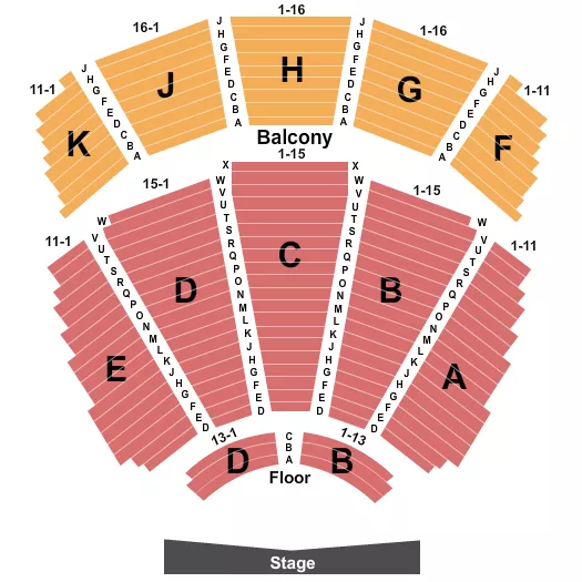 ENDSTAGE 2 Seating Map Seating Chart
