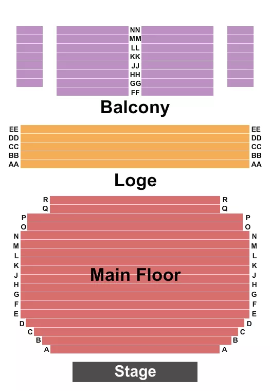 ENDSTAGE Seating Map Seating Chart
