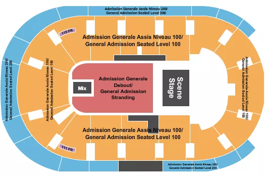 ENDSTAGE GA 3 Seating Map Seating Chart