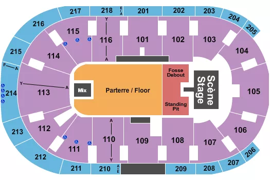 ENDSTAGE PIT 2 Seating Map Seating Chart