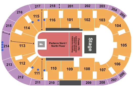ENDSTAGE PIT 3 Seating Map Seating Chart