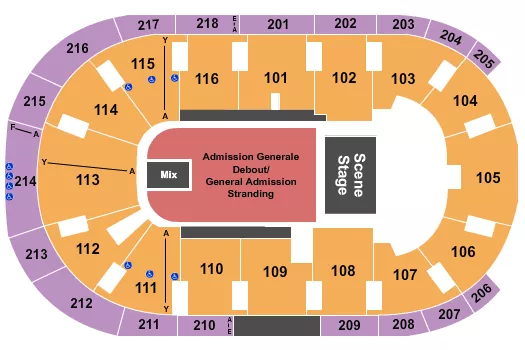 HALF HOUSE GA 2 Seating Map Seating Chart
