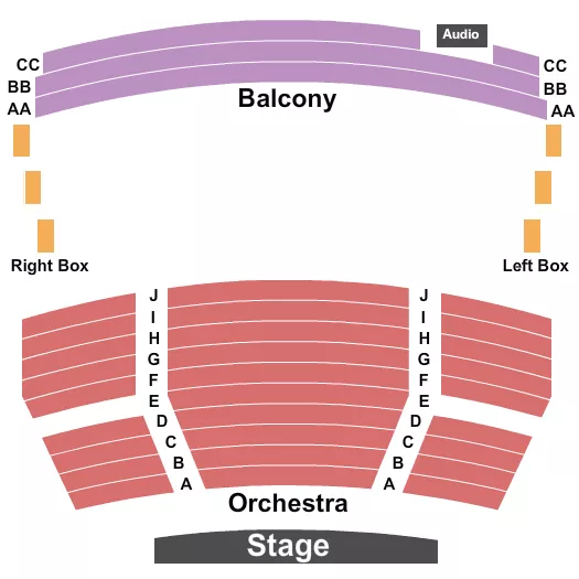 PLAYHOUSE ON THE SQUARE MEMPHIS END STAGE Seating Map Seating Chart