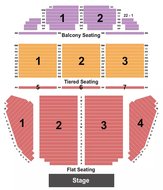 ENDSTAGE FLAT Seating Map Seating Chart