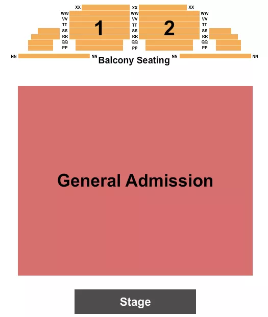 GA BALCONY Seating Map Seating Chart