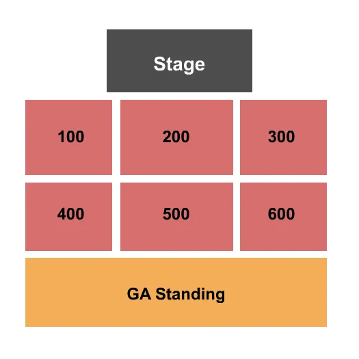 END STAGE Seating Map Seating Chart