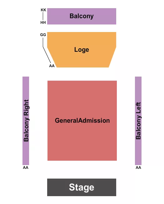 ENDSTAGE GA FLOOR Seating Map Seating Chart