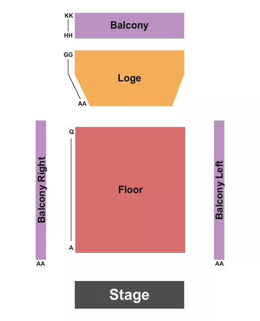 ENDSTAGE RSV Seating Map Seating Chart