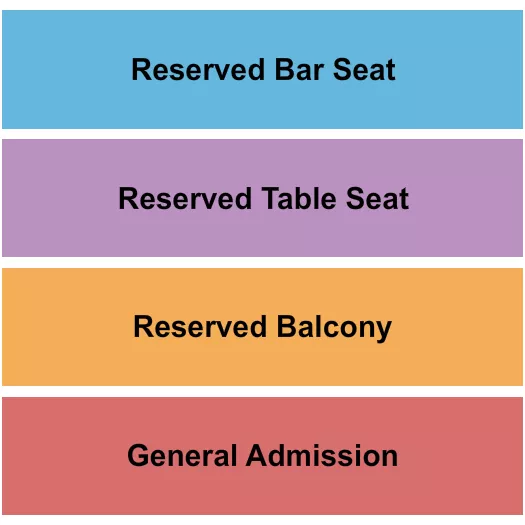 POPS NIGHTCLUB AND CONCERT VENUE GA BALC TABLE BAR Seating Map Seating Chart