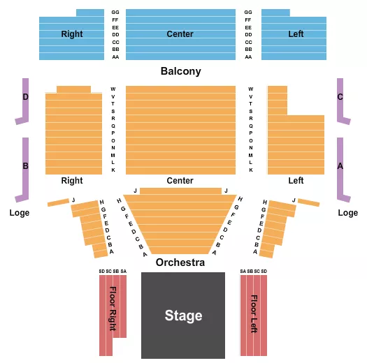 ENDSTAGE 2 Seating Map Seating Chart