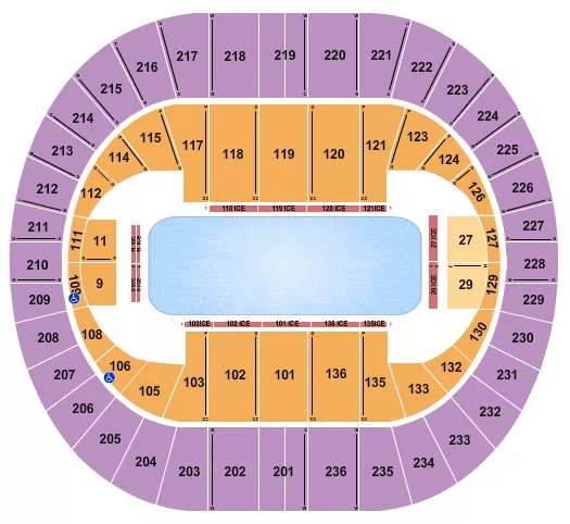 STARS ON ICE Seating Map Seating Chart