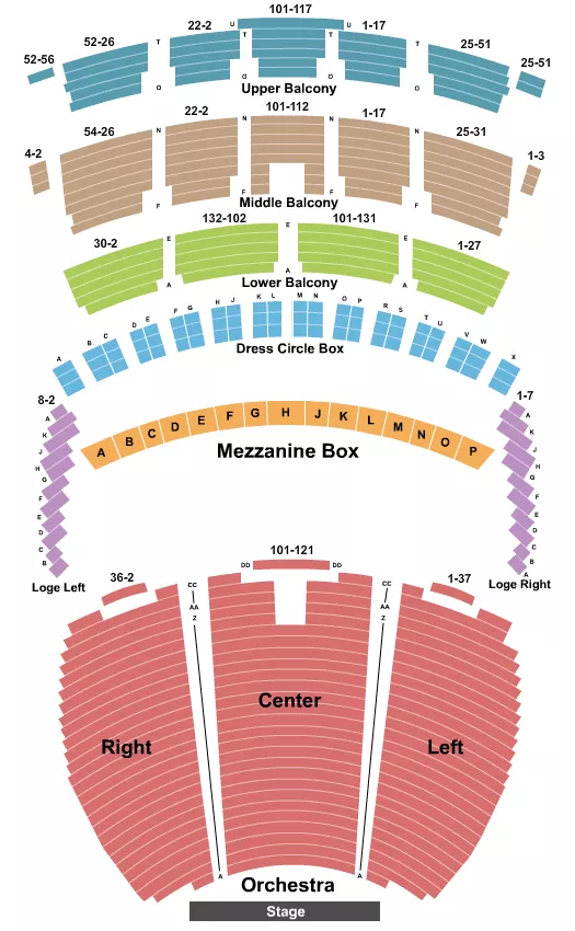 ENDSTAGE 2 Seating Map Seating Chart