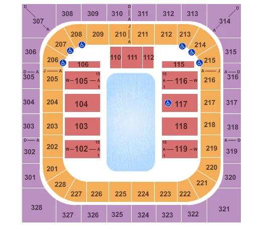 DISNEY ON ICE Seating Map Seating Chart