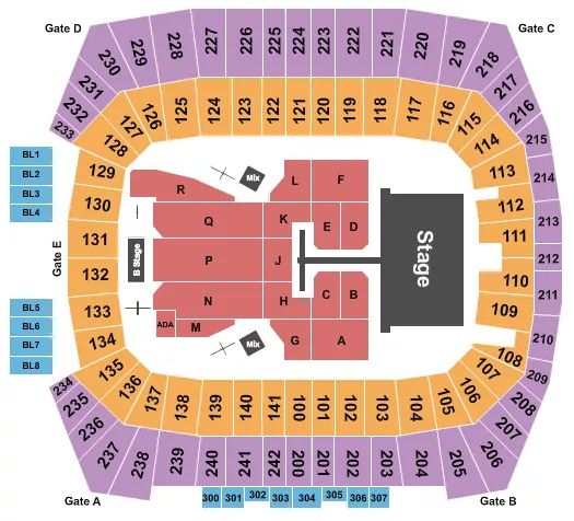 POST MALONE Seating Map Seating Chart