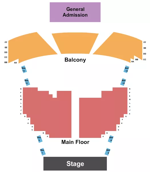 ENDSTAGE Seating Map Seating Chart