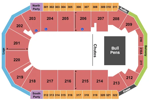 PBR Seating Map Seating Chart