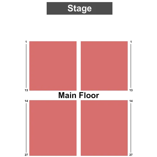 END STAGE Seating Map Seating Chart
