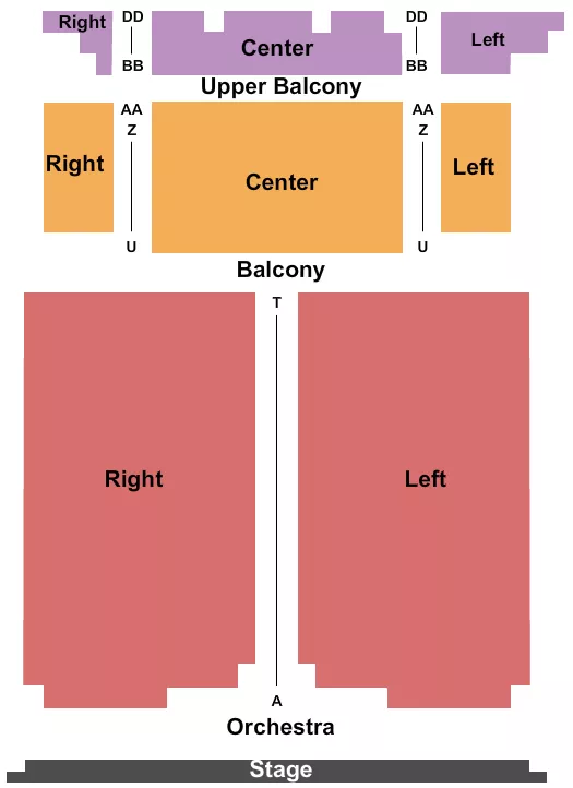 PRINCESS THEATRE DECATUR END STAGE Seating Map Seating Chart