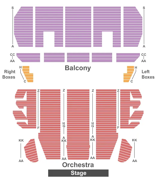 END STAGE Seating Map Seating Chart