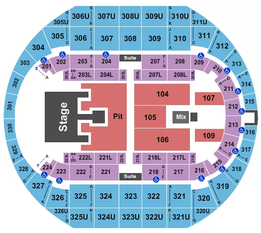 BAILEY ZIMMERMAN Seating Map Seating Chart