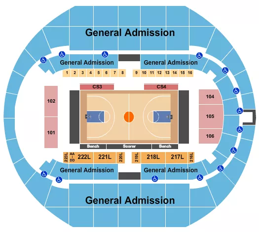 BASKETBALL CUSA Seating Map Seating Chart