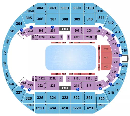 DISNEY ON ICE 2 Seating Map Seating Chart