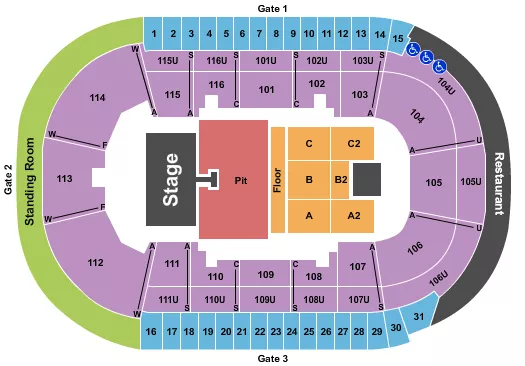 BAILEY ZIMMERMAN Seating Map Seating Chart