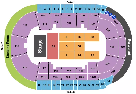 ENDSTAGE GA PIT 2 Seating Map Seating Chart