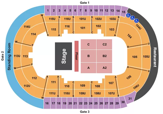 HALF HOUSE 3 Seating Map Seating Chart