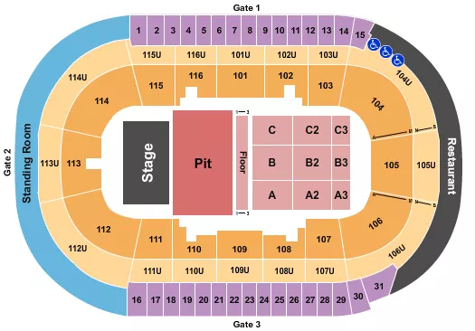 THE OFFSPRING Seating Map Seating Chart