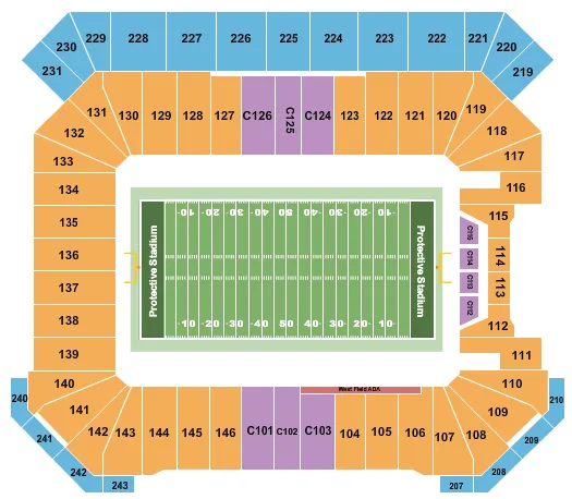 FOOTBALL Seating Map Seating Chart
