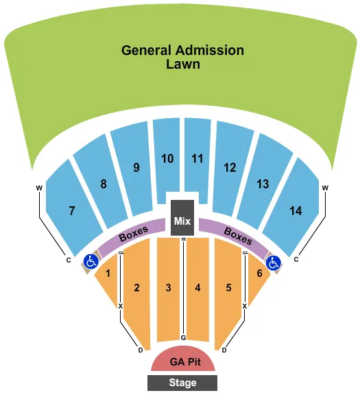 ENDSTAGE PIT 3 Seating Map Seating Chart