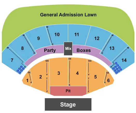 ENDSTAGE PIT 2 Seating Map Seating Chart