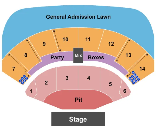 ENDSTAGE PIT 4 Seating Map Seating Chart
